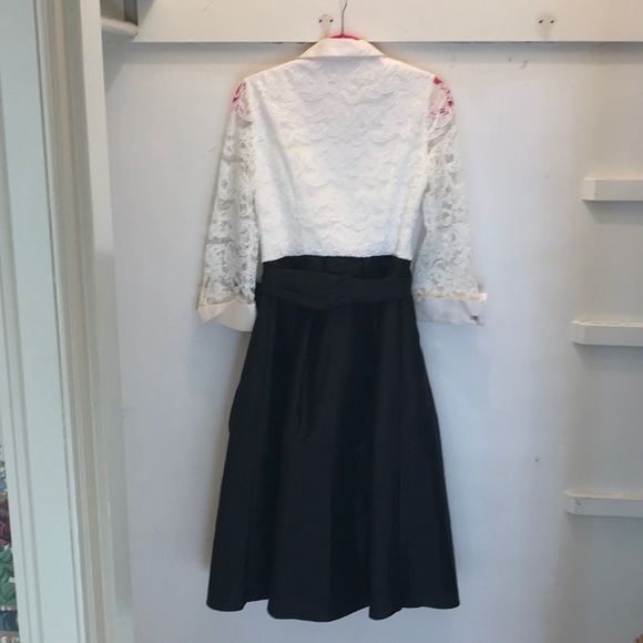 Black/ White Dress w/ Rhinestone Buttons- size 4/6 - Picture 5 of 7